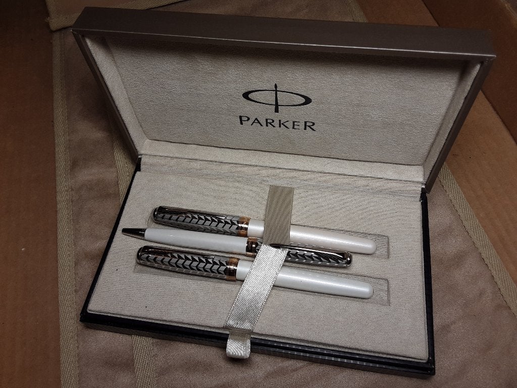 Parker Sonnet Pearl & Metal set FP/BP/FL5th, Pennenset, Parker, Nieuw, Met doosje