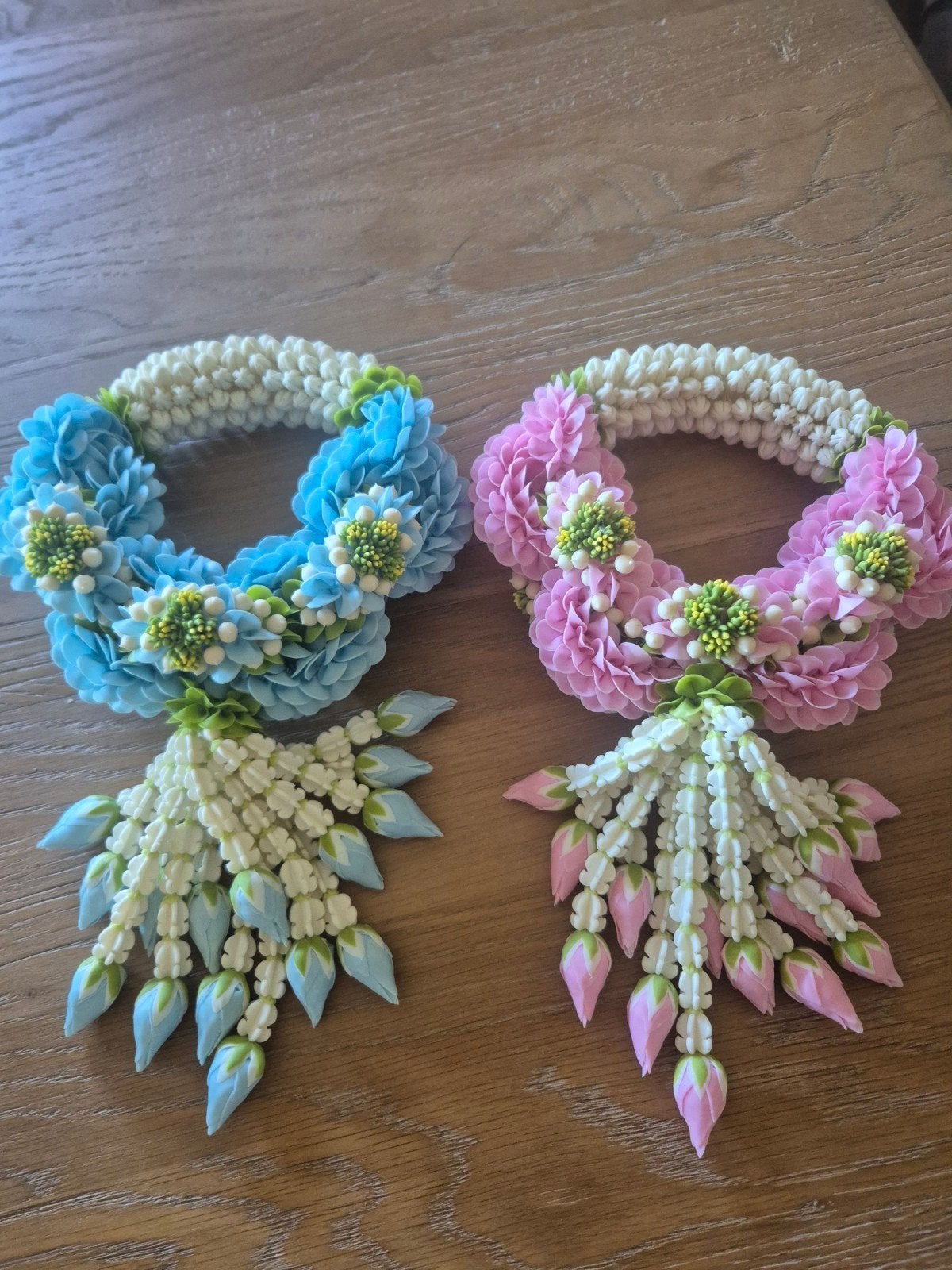 2 vintage Thaise kransen, Antiquités & Art, Enlèvement ou Envoi