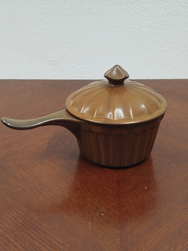 Original Gerzit West Germany keramiek steelpannetje+deksel, Huis en Inrichting, Keuken | Potten en Pannen, Ophalen of Verzenden