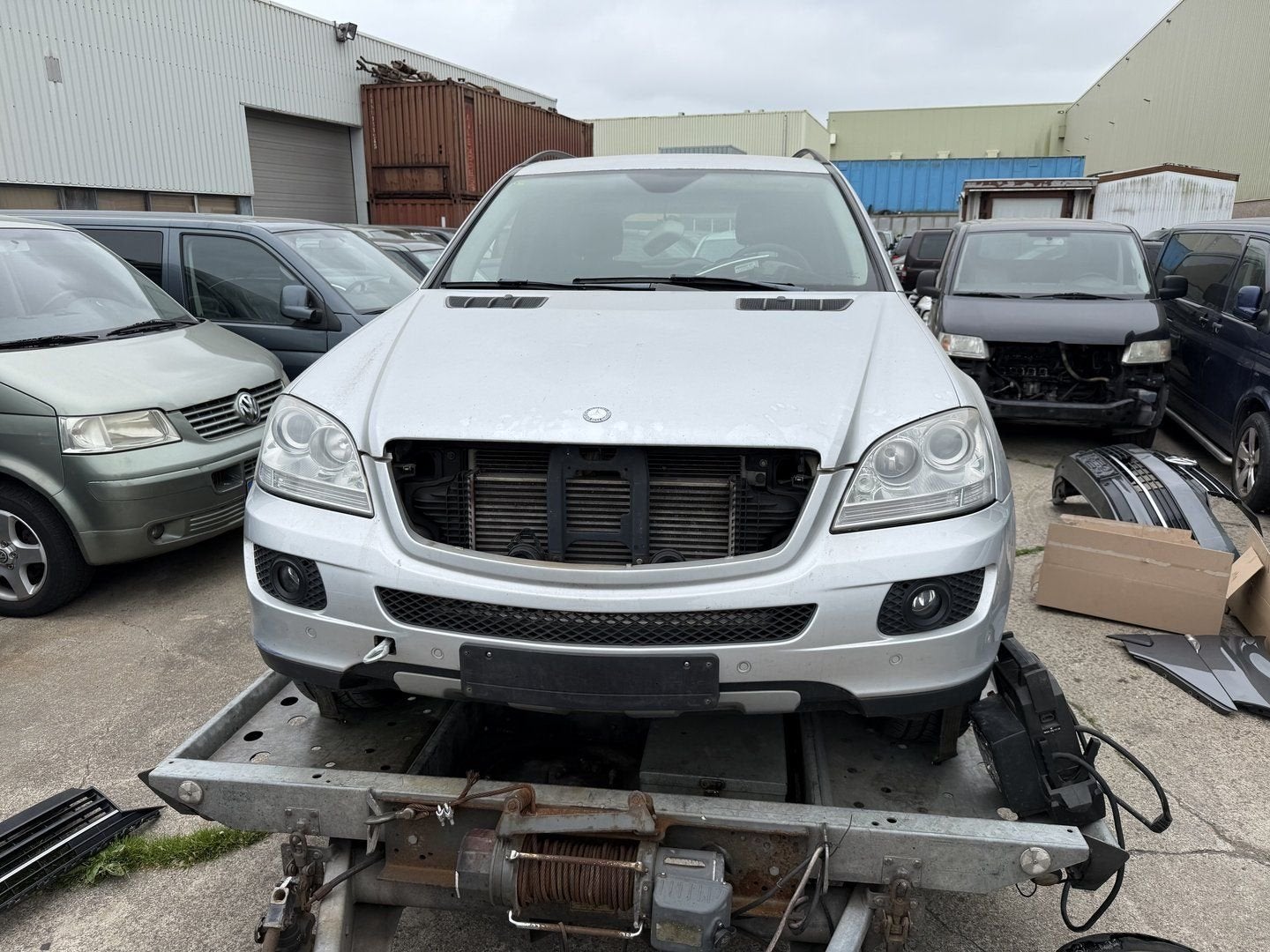 Mercedes-Benz ML W164 voorkop zilver, Auto-onderdelen, Ophalen, Gebruikt, -, Bumper