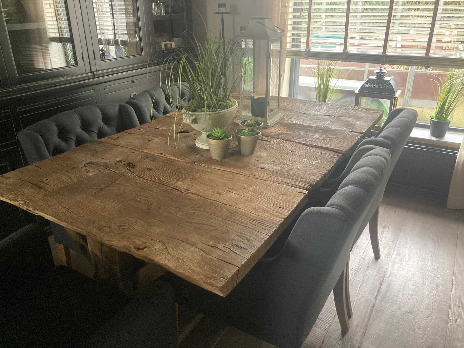 6 grijze stoelen, Ophalen, Zo goed als nieuw