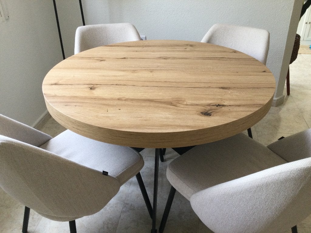 Mooie eettafel, Ophalen, Zo goed als nieuw, Rond
