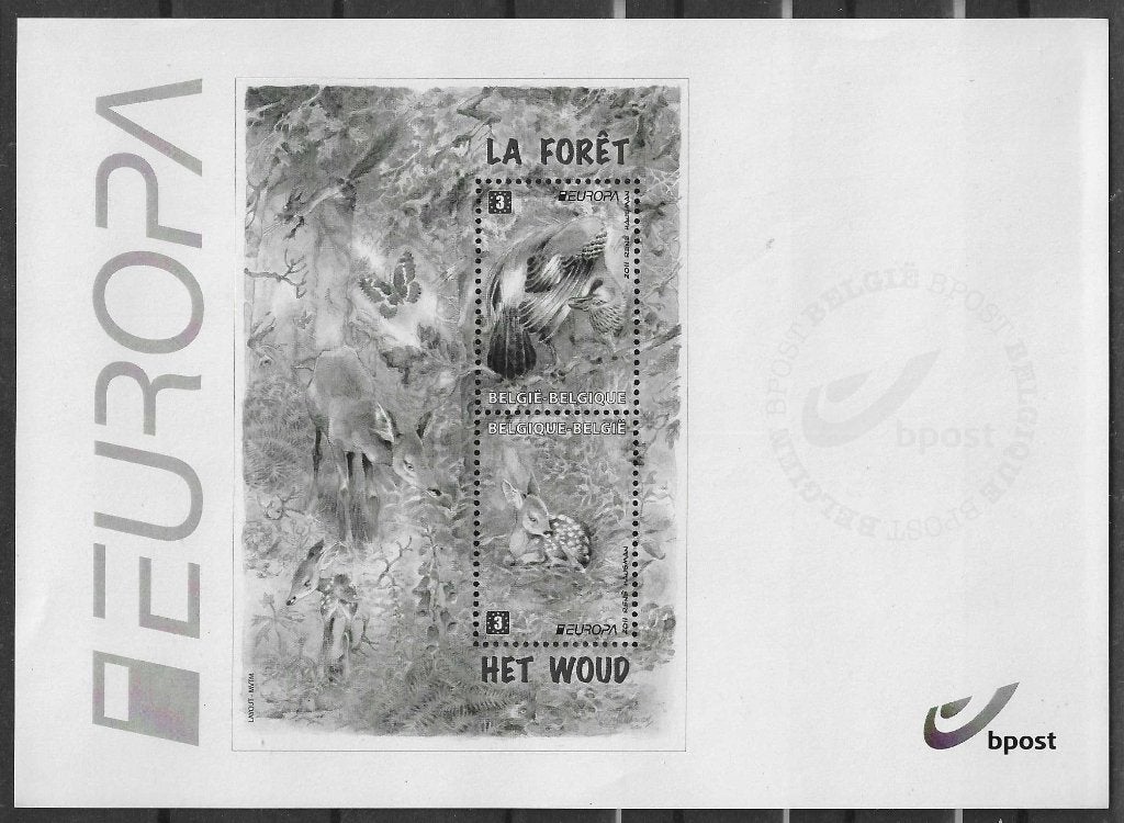 Belgique OPC BL194 ZW/NB Europe La forêt **, Enlèvement ou Envoi, Non oblitéré, Europe