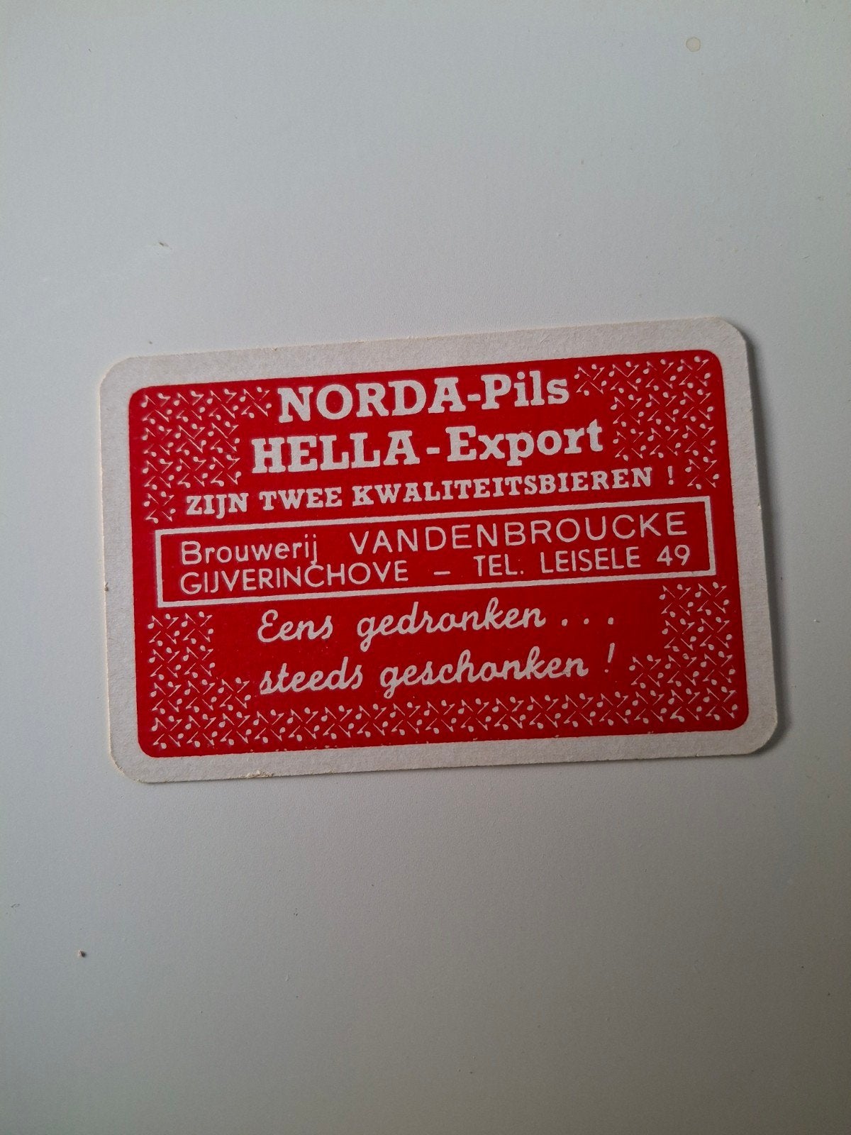 oude speelkaart brouwerij vandenbroucke gijverinchove, Ophalen of Verzenden