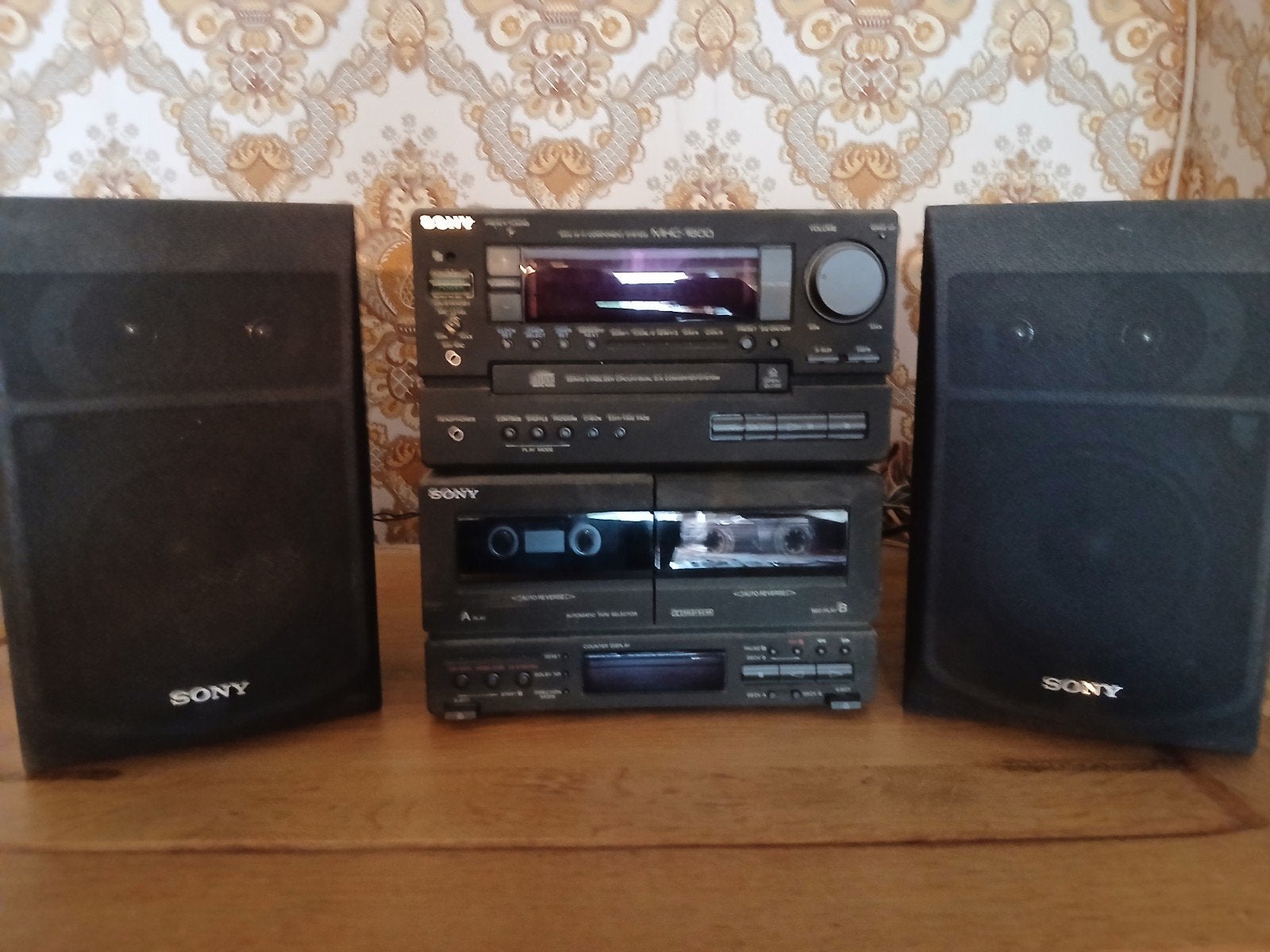 Sony MHC-1800 – Mini-chaîne Hi-Fi vintage complète avec doub, Ophalen of Verzenden, Sony