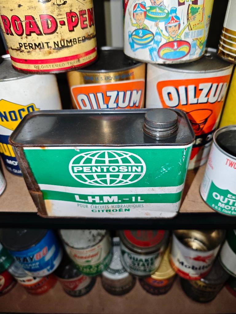 Ancien bidon d' huile olieblikk oil can, Collections, Enlèvement ou Envoi, Utilisé, Emballage