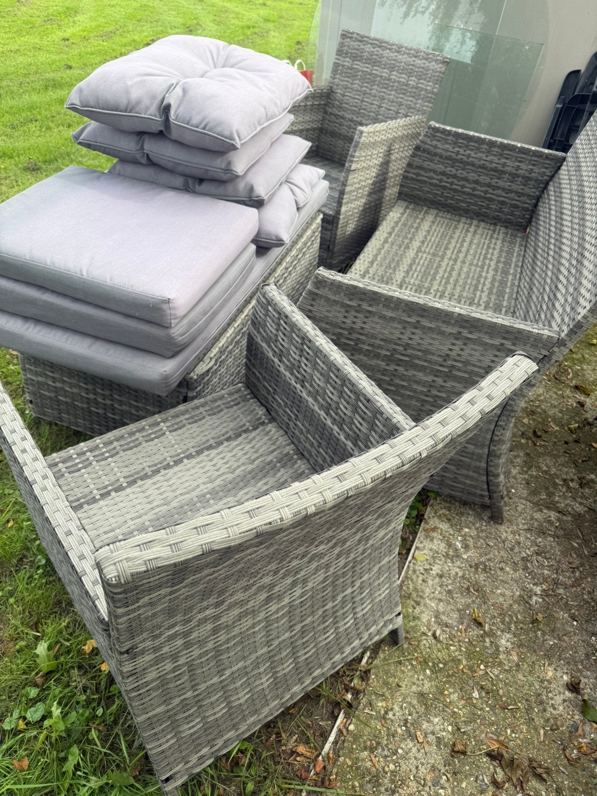 Loungeset/tuinset met kussens, Enlèvement, Utilisé