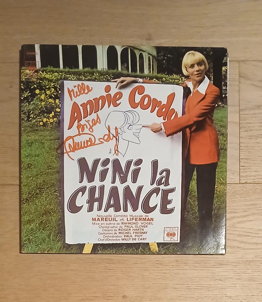 Annie Cordy gesigneerd LP Nini la chance, Cd's en Dvd's, Ophalen of Verzenden