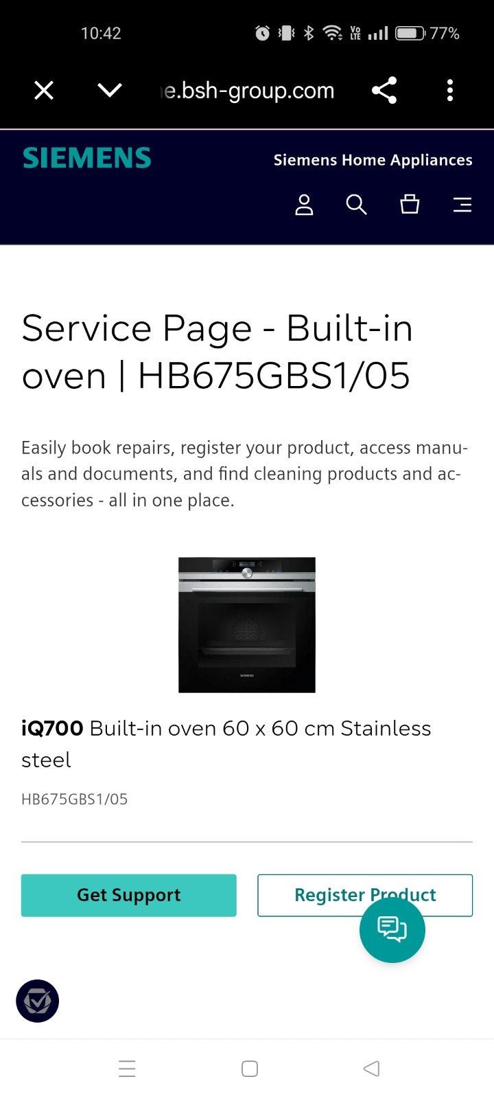Siemens inbouw oven +steamer, Elektronische apparatuur, Ophalen, Gebruikt, Oven, Siemens