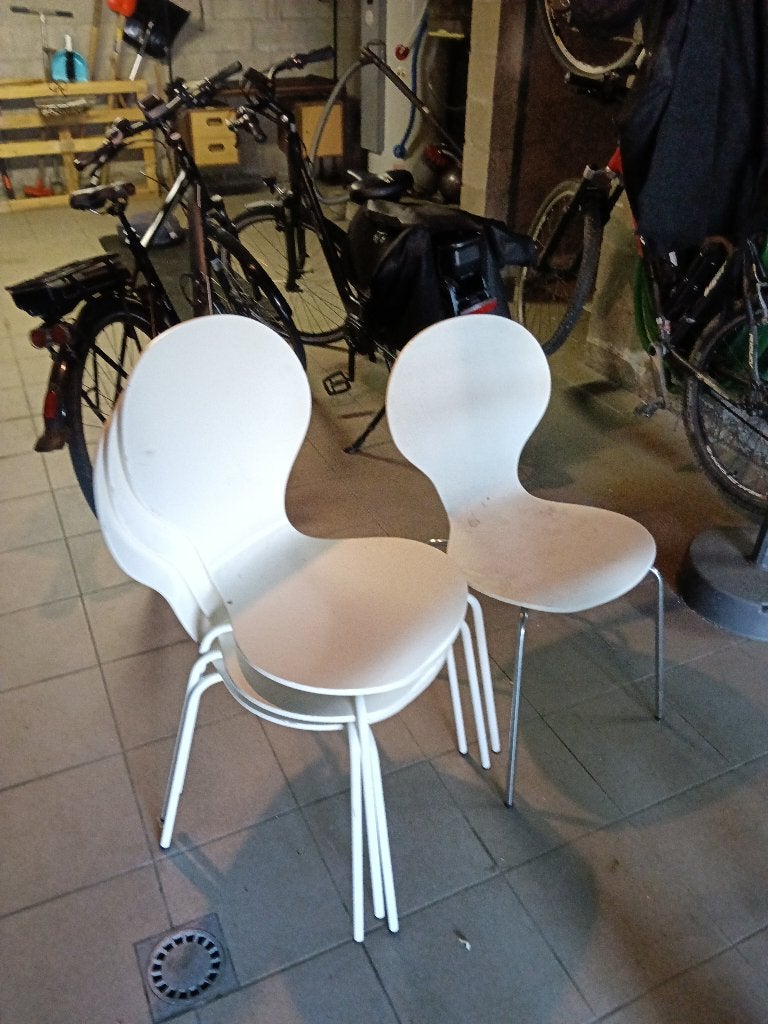 Keukenstoelen, Ophalen, Gebruikt, Wit, Vier