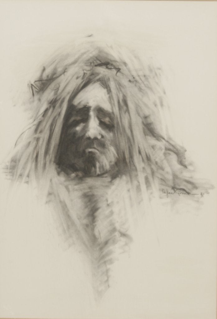 Rafaël Gorsen (1942-2020): Portret 1983 (87 x 113 cm), Ophalen, Gesigneerd, Olieverf, Papier