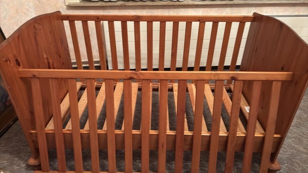 kinderbed, Kinderen en Baby's, Ophalen, Gebruikt, 140 tot 160 cm, 100 cm of meer