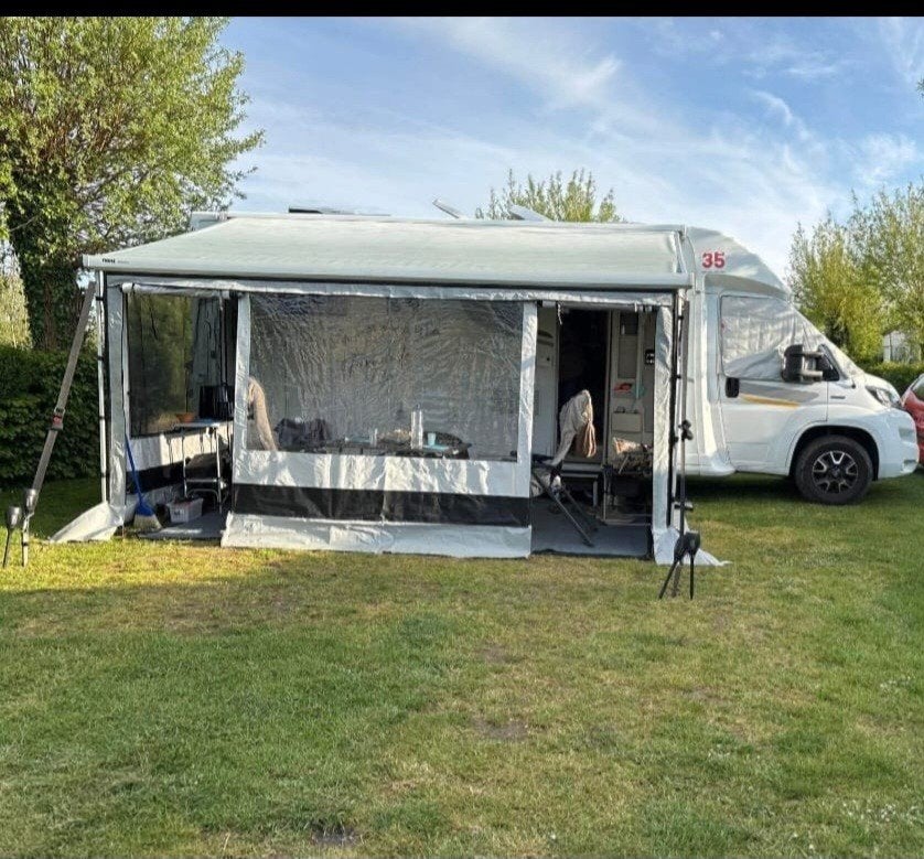Auvent Thule Residence G3 - Facade + Parois laterales, Caravanes & Camping, Enlèvement, Utilisé, PVC, Thule