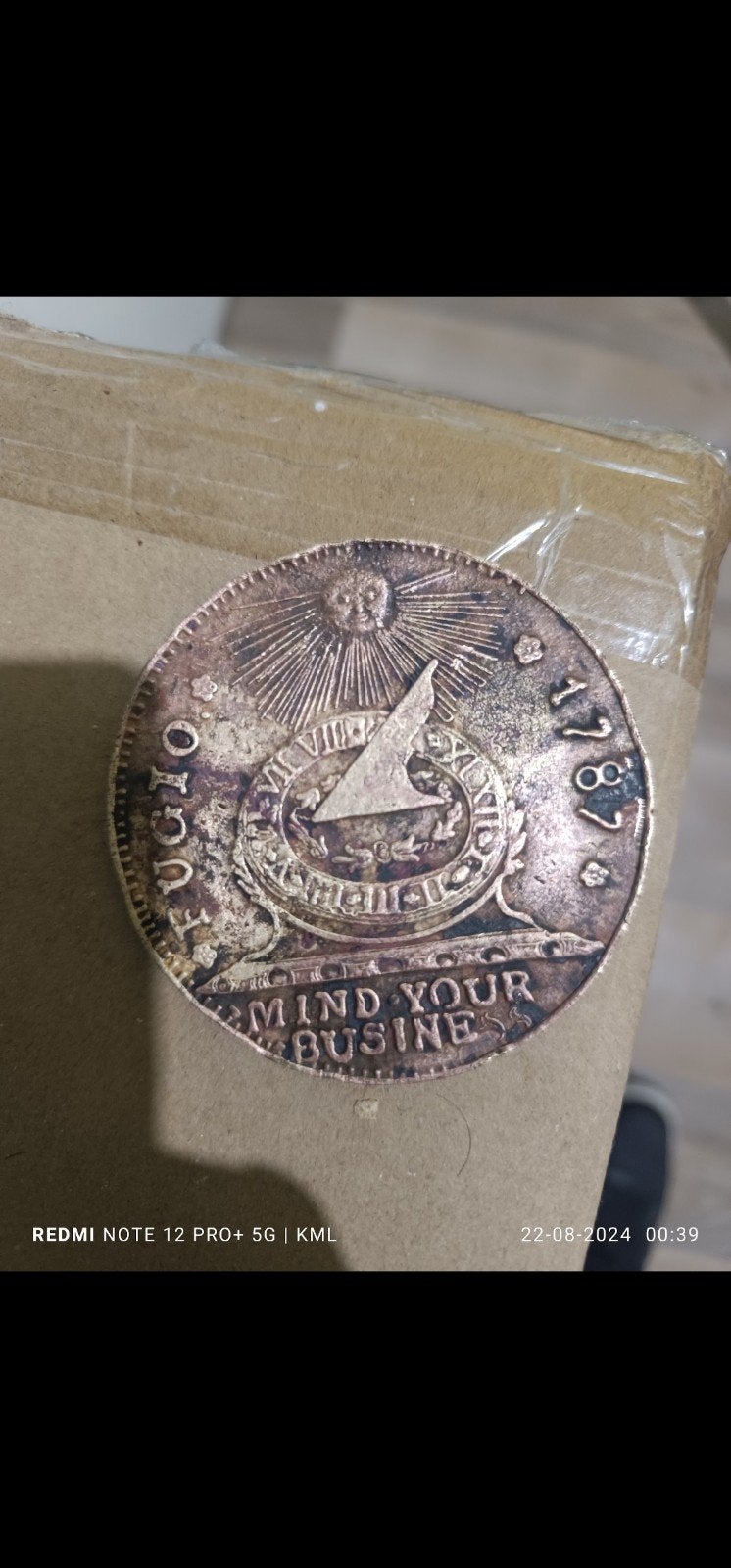 fugio cent médaille, Ophalen, Koper