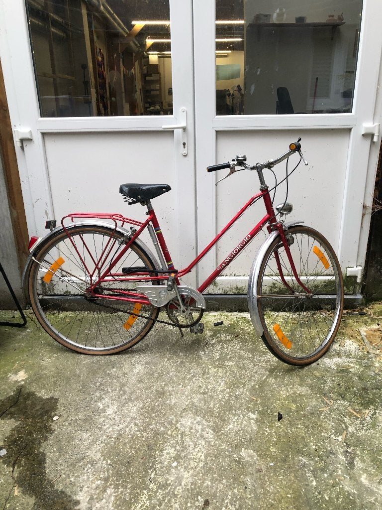 Sangiorgio Vintage stadsfiets - klassiek rood, Ophalen
