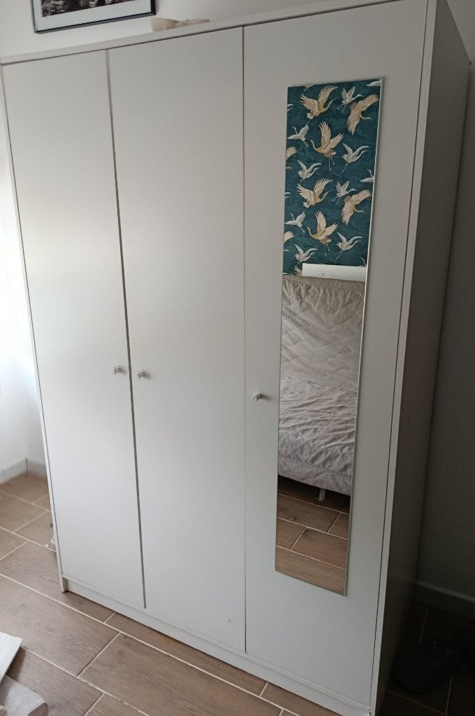 Armoire blanche, Maison & Meubles, Avec tablette(s), 100 à 150 cm, Utilisé, 150 à 200 cm