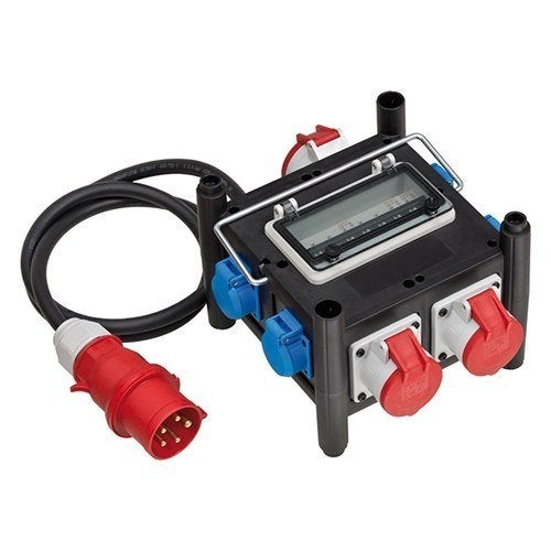 Compacte stroomverdeler 2 meter IP44 5x4mm² neopreen, Verzenden