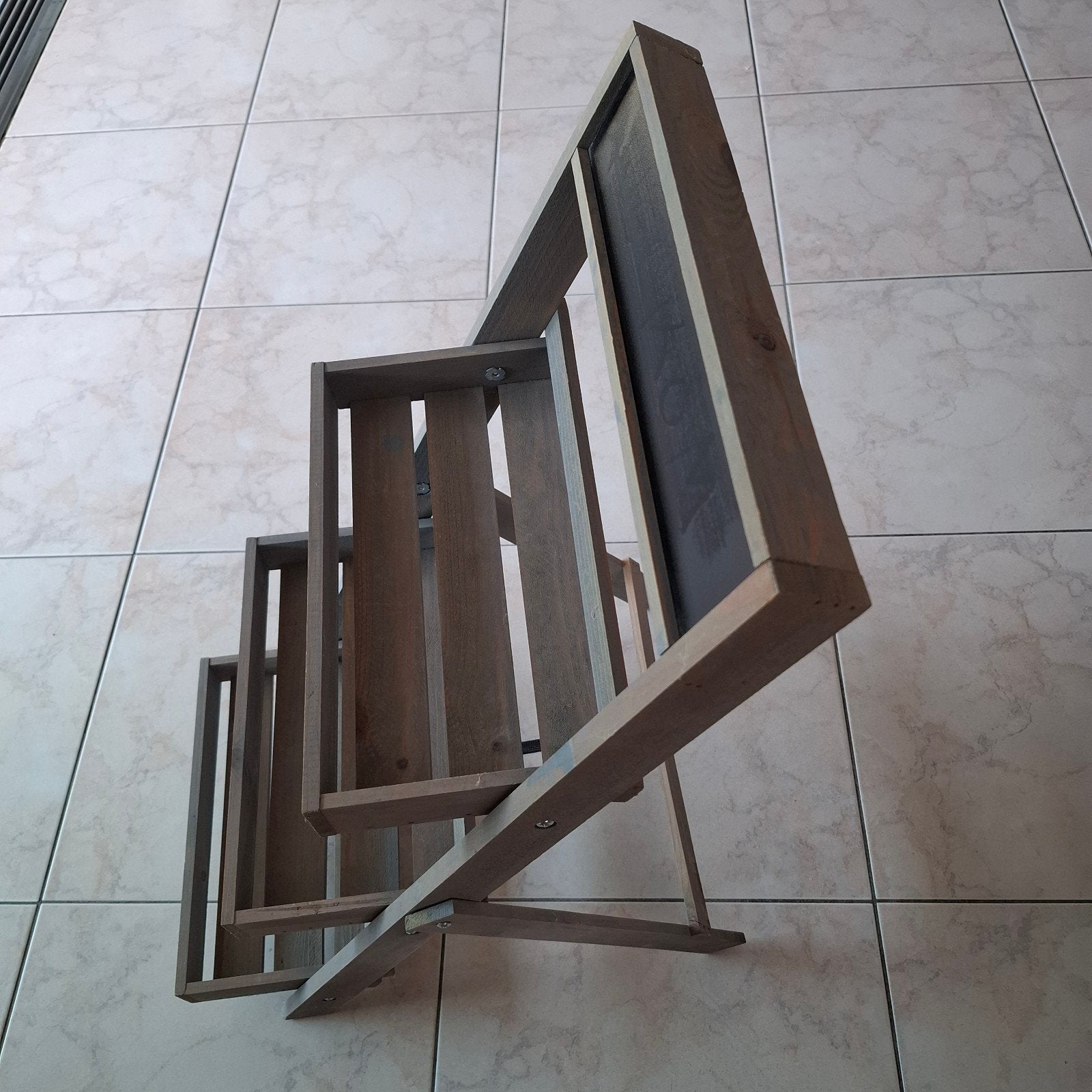 plantenrek met krijtbord, Ophalen