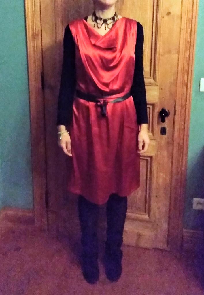Rood zijden kleedje merk ZUID, Rouge, Taille 38/40 (M), Enlèvement ou Envoi, Comme neuf