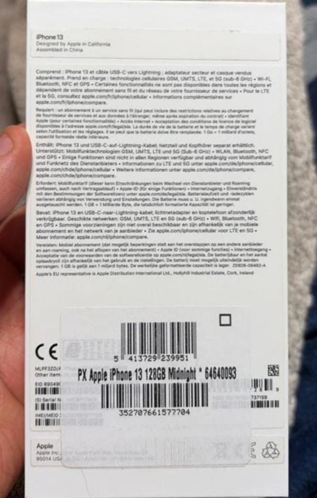 Iphone 13 bleu nuit, Neuf, 128 GB, IPhone 13, Enlèvement