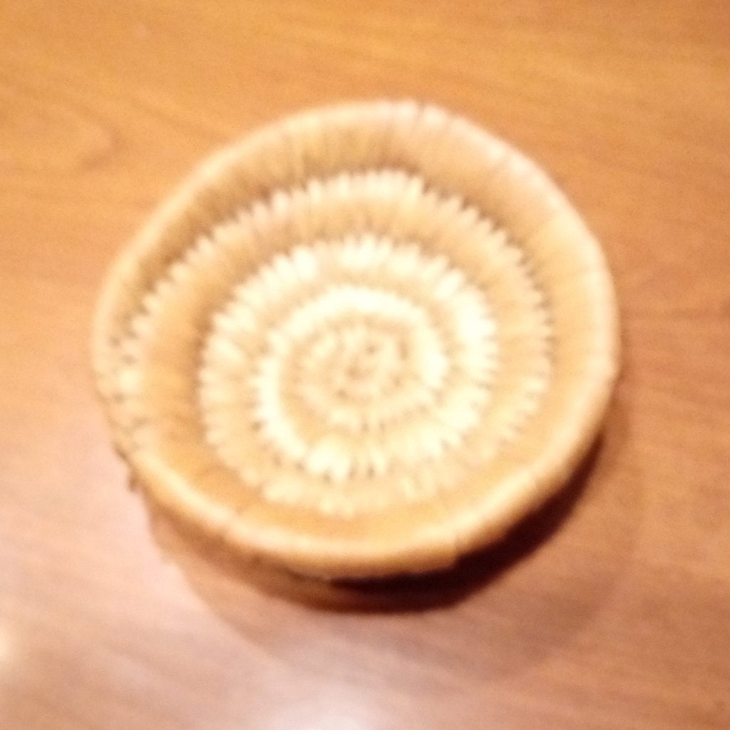 Plat décoratif tissé à la main - naturel - 15 cm, Maison & Meubles, Accessoires pour la Maison | Autre, Utilisé, Autres matériaux