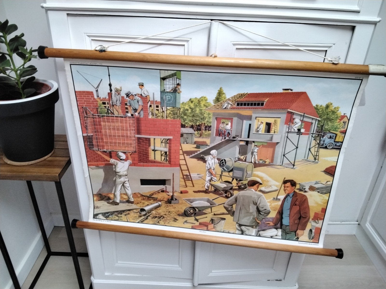 oude   schoolkaart, Antiek en Kunst, Ophalen of Verzenden