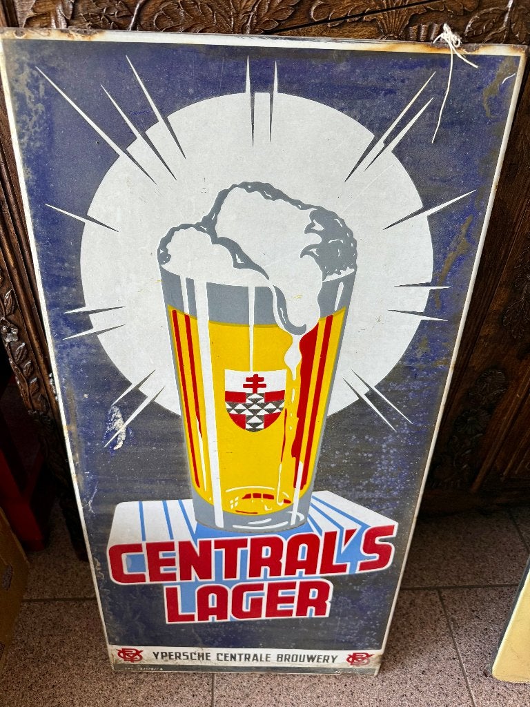 Panneau d'affichage en émail vintage, Enlèvement, Panneau publicitaire