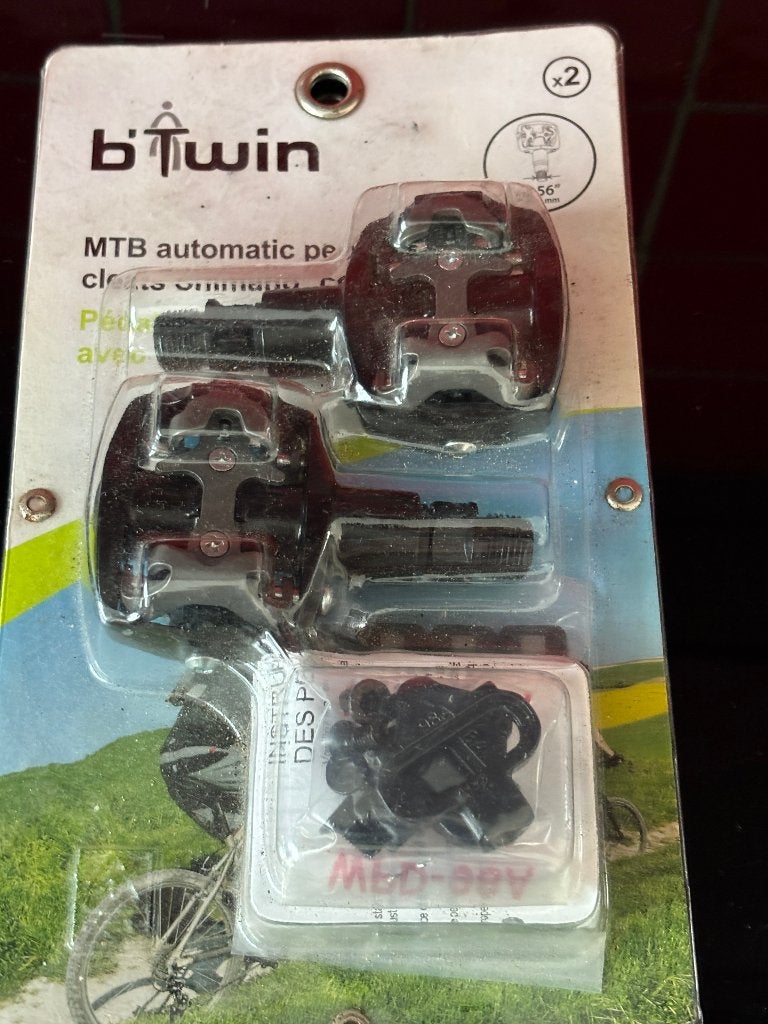 B'Twin MTB automatische pedalen (SPD-compatibel) NIEUW!, Fietsen en Brommers, Ophalen of Verzenden, Nieuw, Crankstel of Pedalen