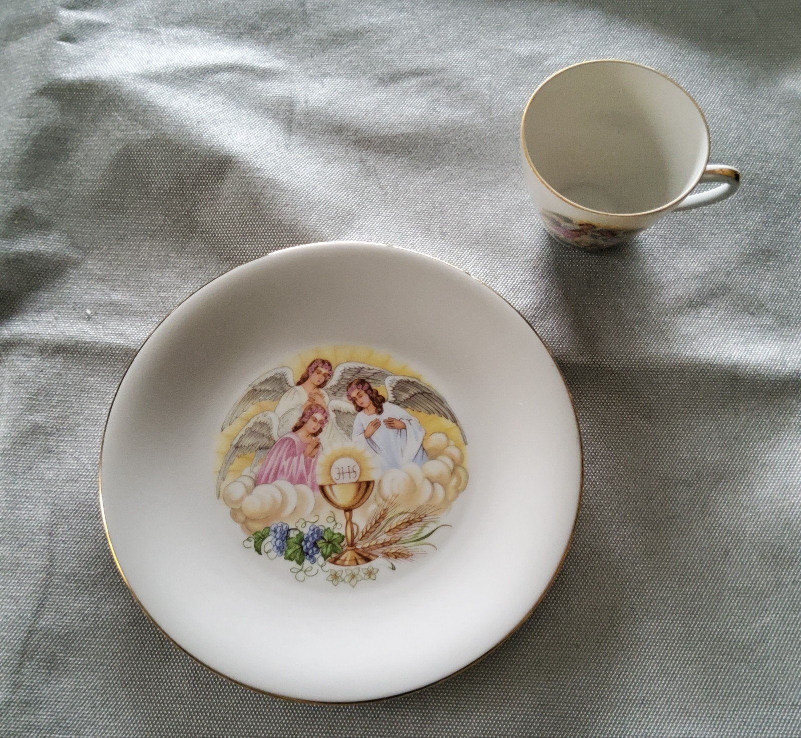 Assiette et tasse à petit-déjeuner - Winterling Bavaria Germ, Enlèvement, Comme neuf, Porcelaine
