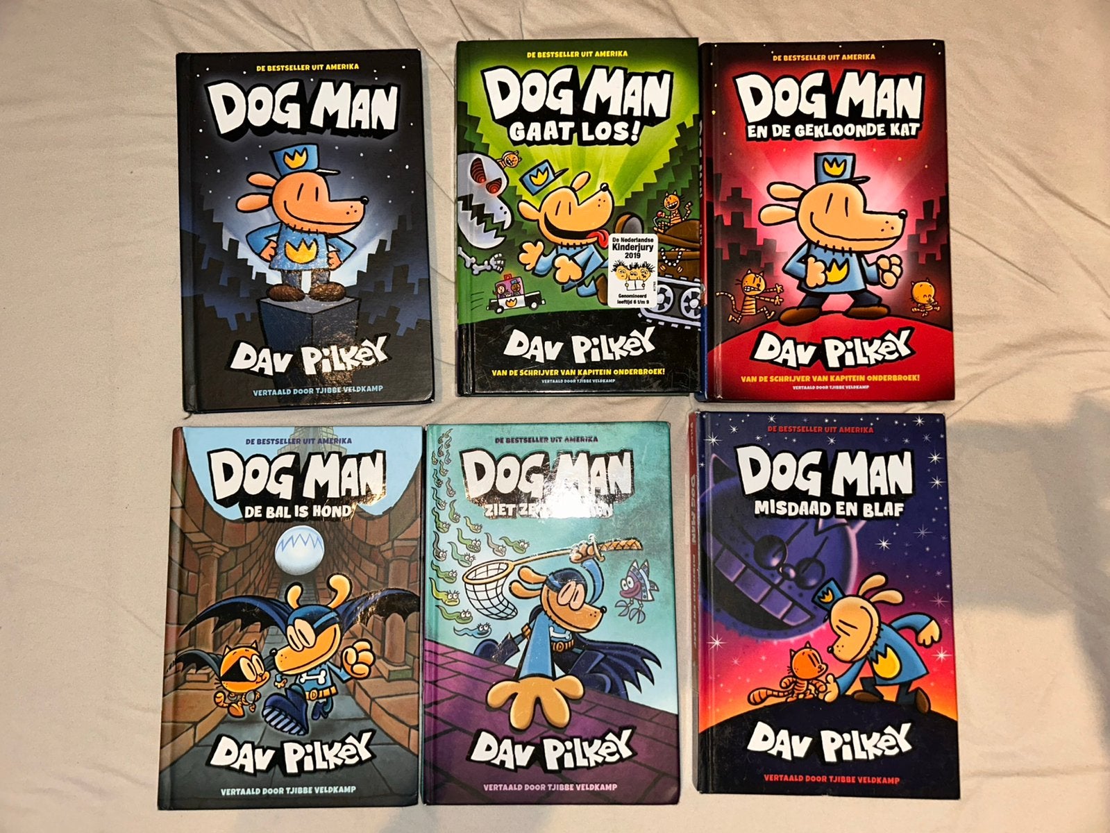 6 Dogman boeken- dav pilkey, Ophalen of Verzenden, Gelezen