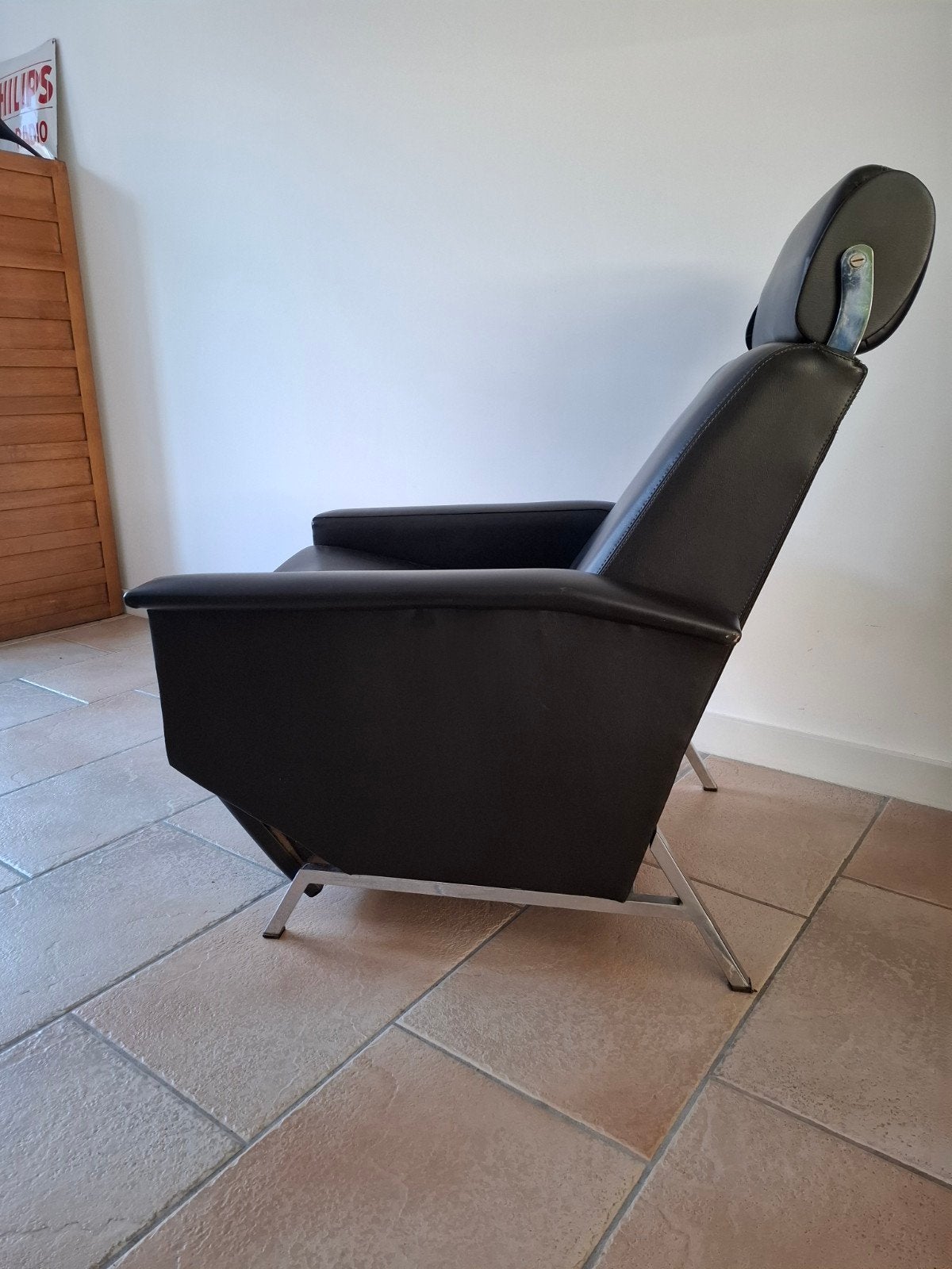 Fauteuil longue/fauteuil inclinable vintage Georges Van Rijc, Enlèvement, Utilisé, Vintage design