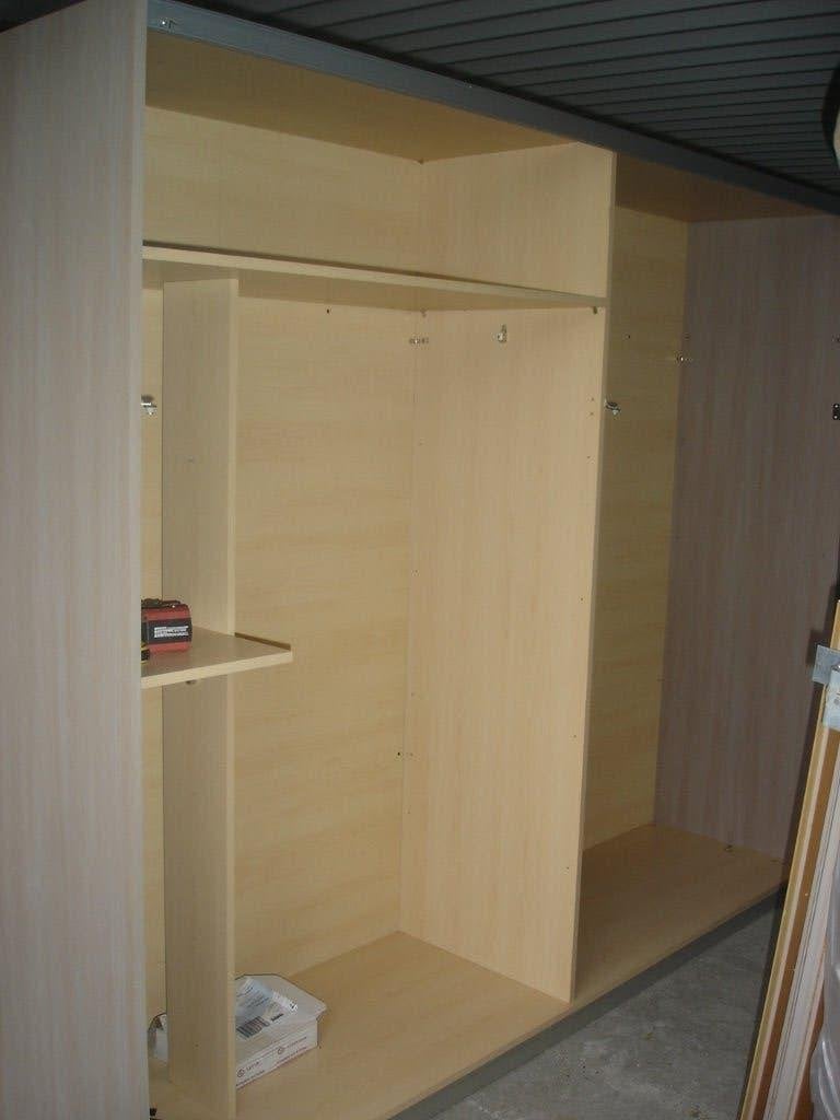 schuifdeurkast grijze eik, Met deur(en), Gebruikt, 200 cm of meer, Ophalen of Verzenden