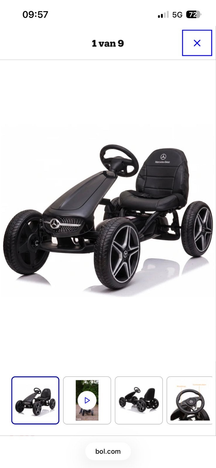 Mercedes-benz go kart skelter nieuw in doos, Ophalen, Nieuw