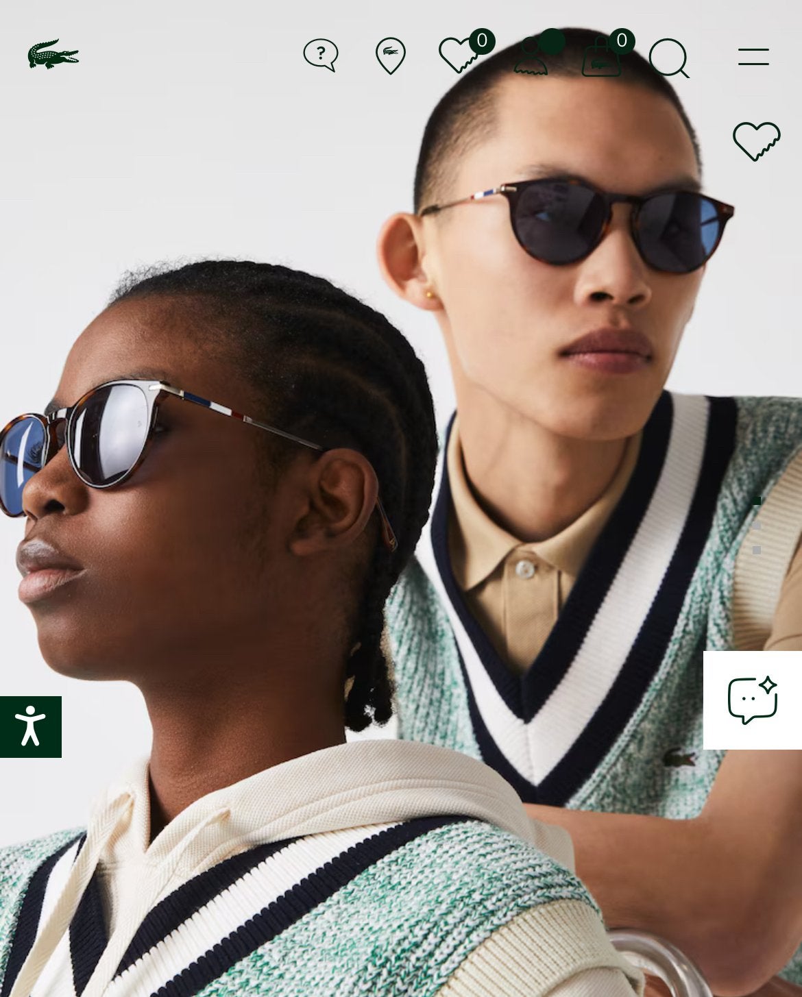 Zonnenbril Lacoste, Enlèvement