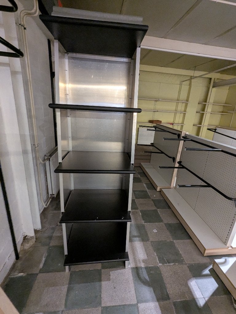 Hoge winkelrekken PME metaal & hout, Zakelijke goederen, Aankleding binnen, Ophalen, Gebruikt, Inrichting