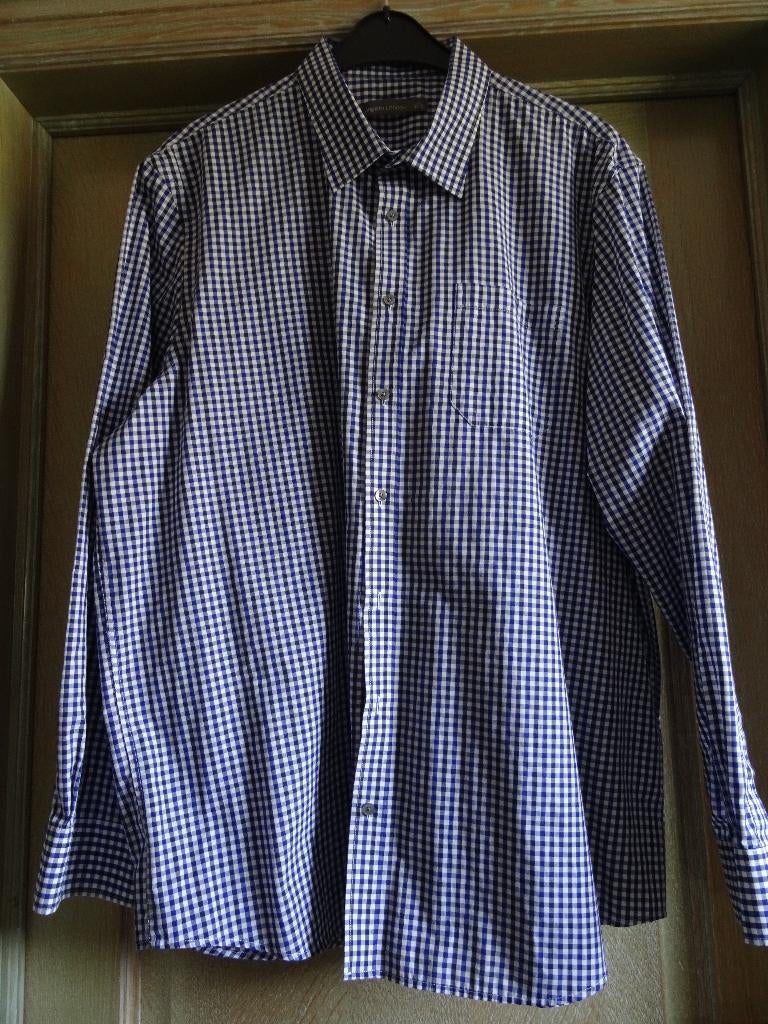 HEMD "ANGELO LITRICO" MAAT 45/46, Kleding | Heren, Grote Maten, Overhemd, Blauw, Angelo Litrico, Ophalen of Verzenden