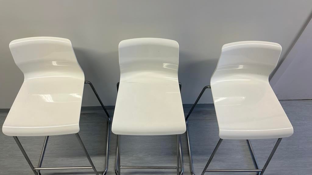 3 hoge stoelen / barkrukken, Huis en Inrichting, Barkrukken, Ophalen, Zo goed als nieuw