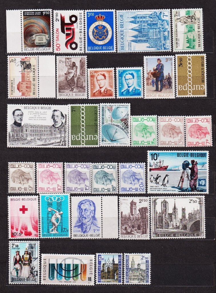 Belgique 1971 année complète **, Envoi, Non oblitéré, Neuf