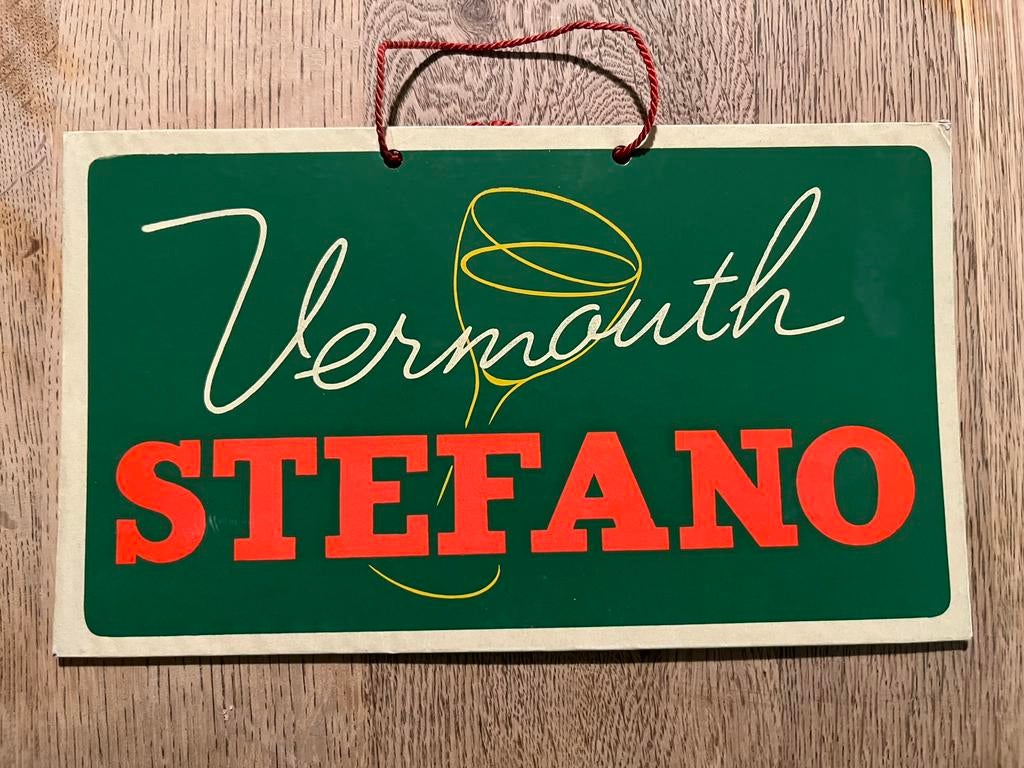 Reclamebordje vermouth Stefano!!, Ophalen, Zo goed als nieuw