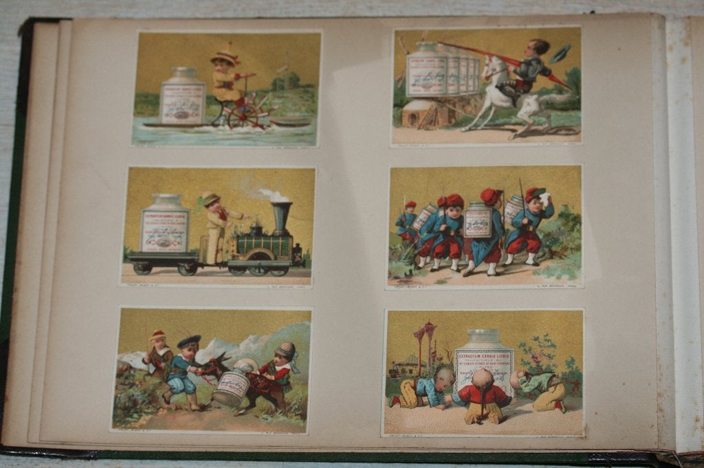 252 Liebig chromo's 19de eeuw, Ophalen of Verzenden, Voor 1940, Gebruikt