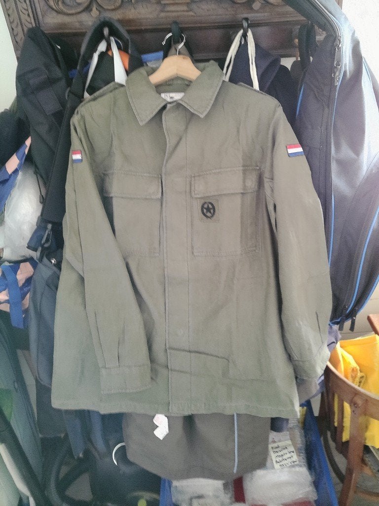 Vintage legerhemd hemd Maat 100 Koninklijke Landmacht 1984, Ophalen of Verzenden