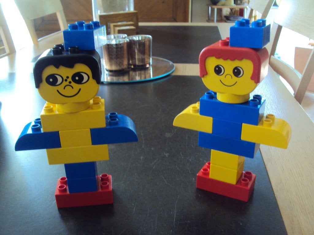 Duplo, vintage set 'meisje en jongen", Ophalen of Verzenden, Duplo
