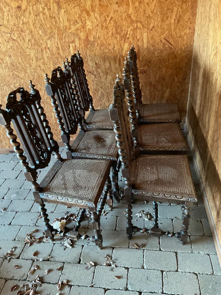Stoelen, Ophalen, Gebruikt, Bruin, Vijf, Zes of meer stoelen