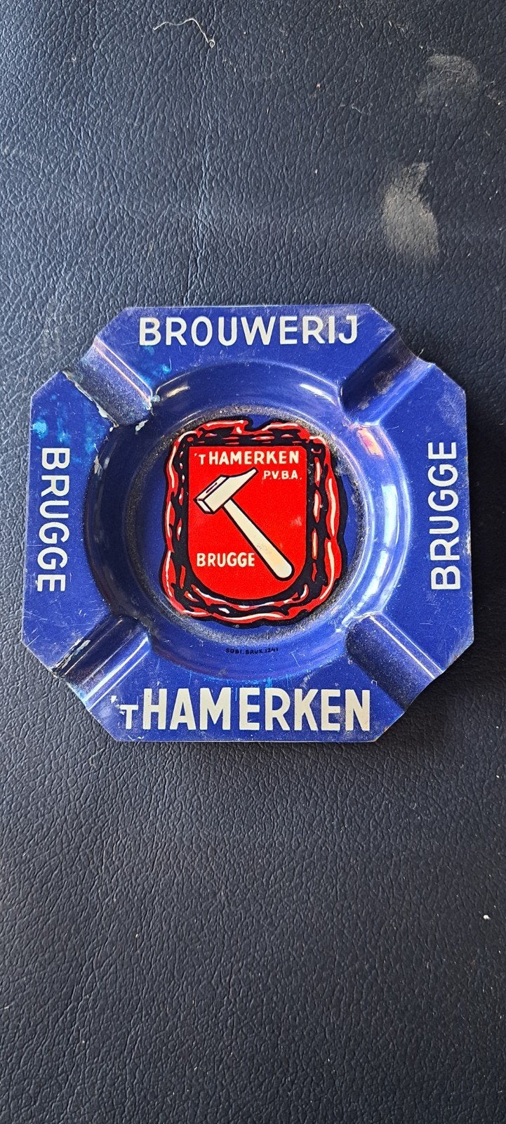 Brouwerij Hamerken brugge asbakje zeldzaam, Ophalen of Verzenden