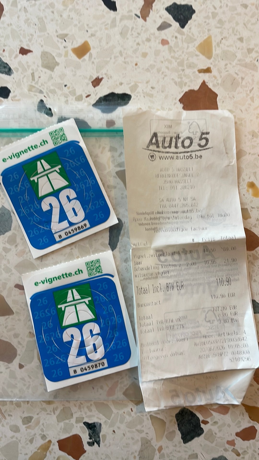 2 vignetten zwitserland 2026, Tickets en Kaartjes, Autovignetten