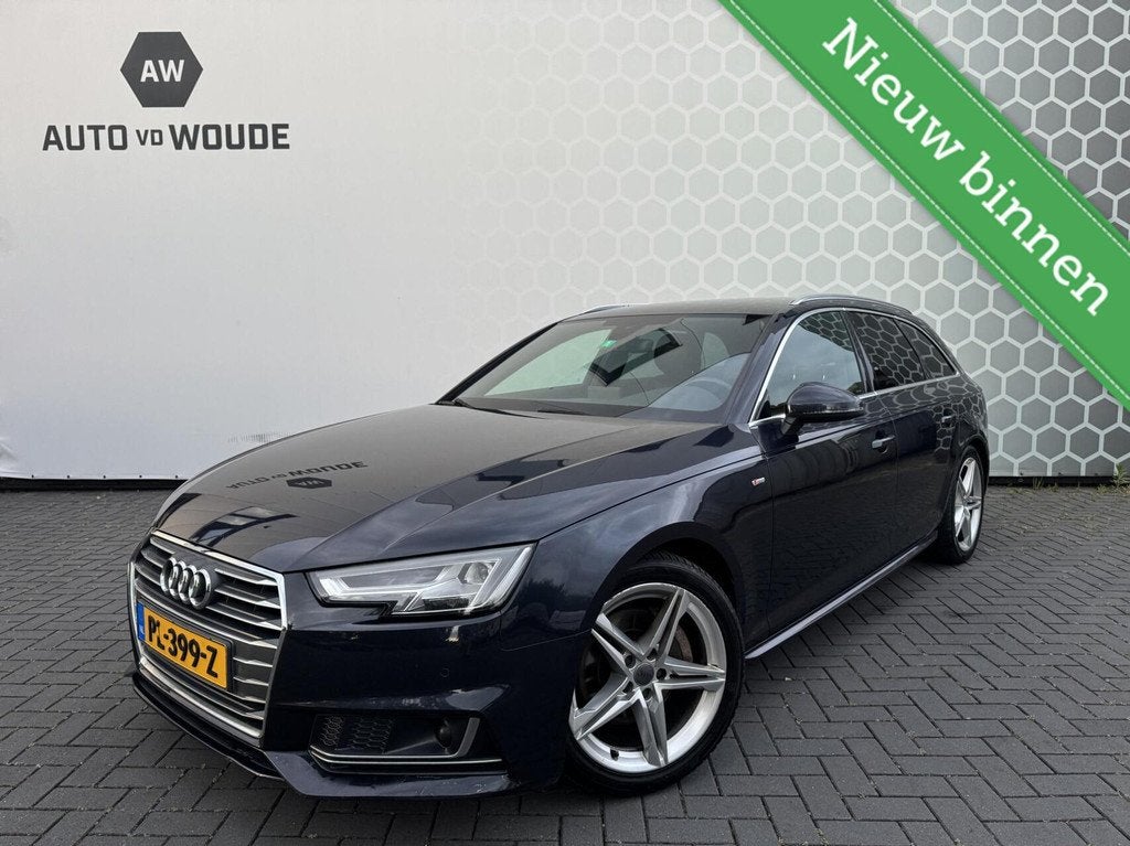 Audi A4 Avant 2.0 TDI Sport Sline black edition Trekhaak NAP, Auto's, Gebruikt, 4 cilinders, A4, Leder