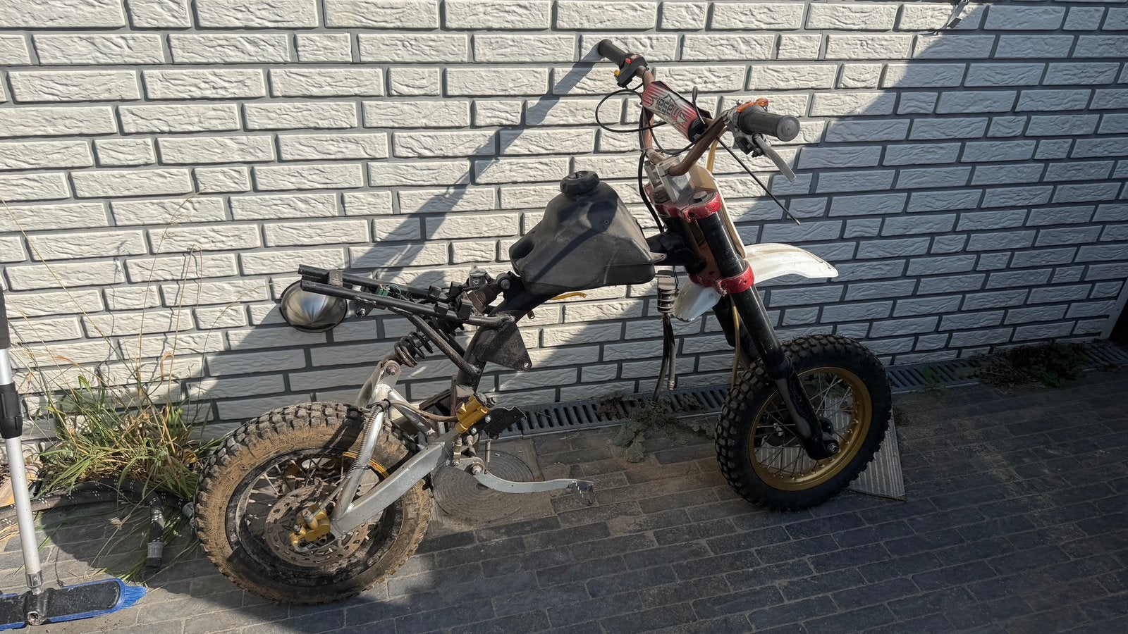 Pitbike volledig of onderdelen, Fietsen en Brommers, Ophalen of Verzenden, Gebruikt, Schijfrem, Pitbike