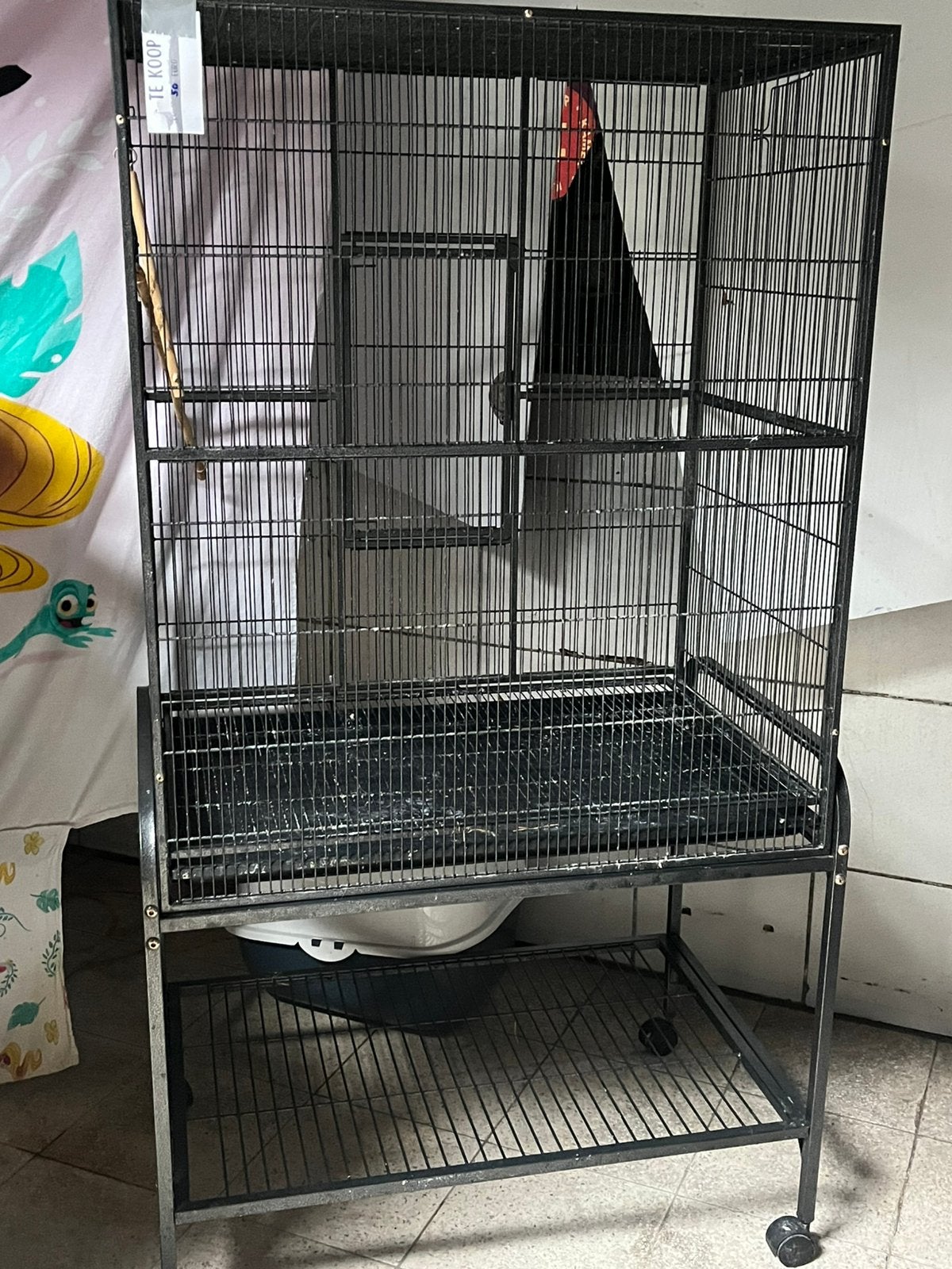 Cage à oiseaux avec cadre, Animaux & Accessoires, Enlèvement, Comme neuf, Cage à oiseaux
