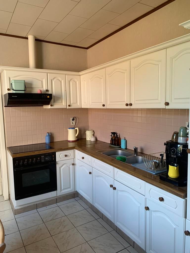 Keuken met Miele kookvuur + oven, Ophalen, Gebruikt, Wit, Hoekkeuken