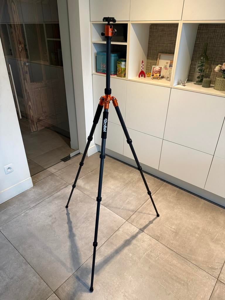 Statief Rollei C5i Carbon met spikes, Ophalen, Gebruikt, Driepoot, 150 tot 175 cm